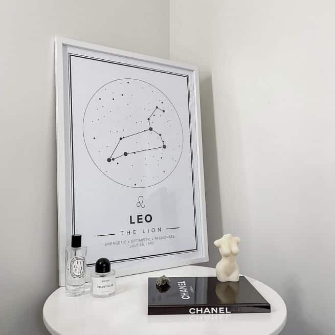 white star map leo