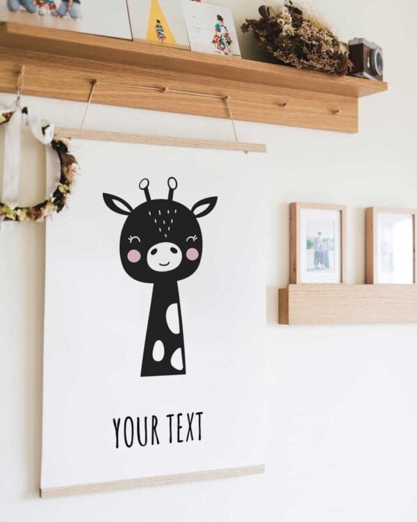 Nursery poster giraffe