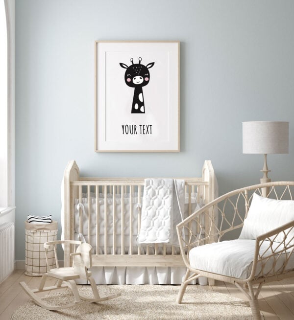 Nursery poster giraffe