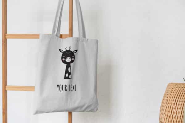 Nursery collection giraffe totebag