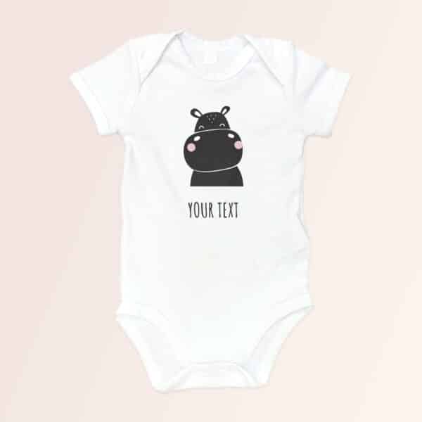 Nursery collection baby onesie hippo