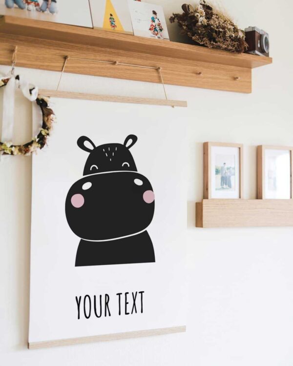 Nursery collection hippo poster