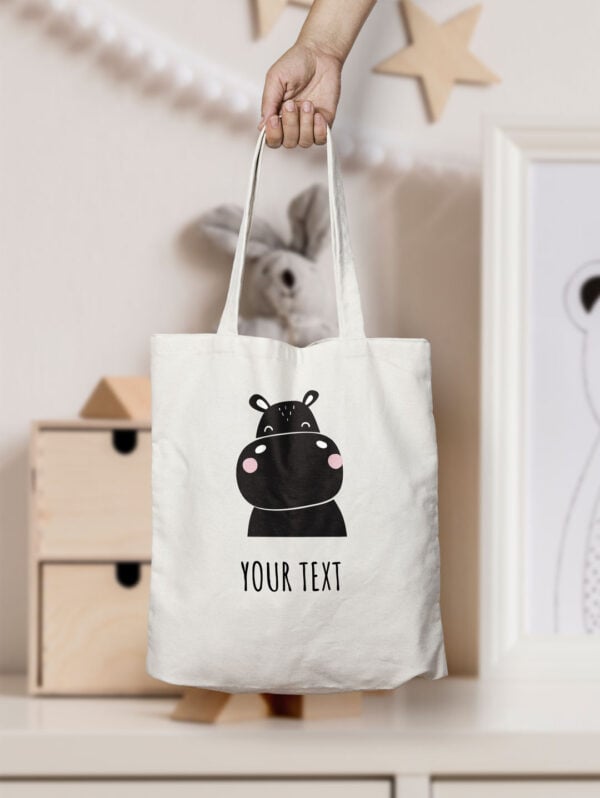 Nursery collection hippo totebag