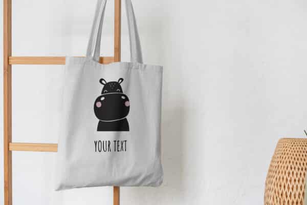 Nursery collection hippo totebag