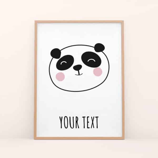 Nursery poster panda