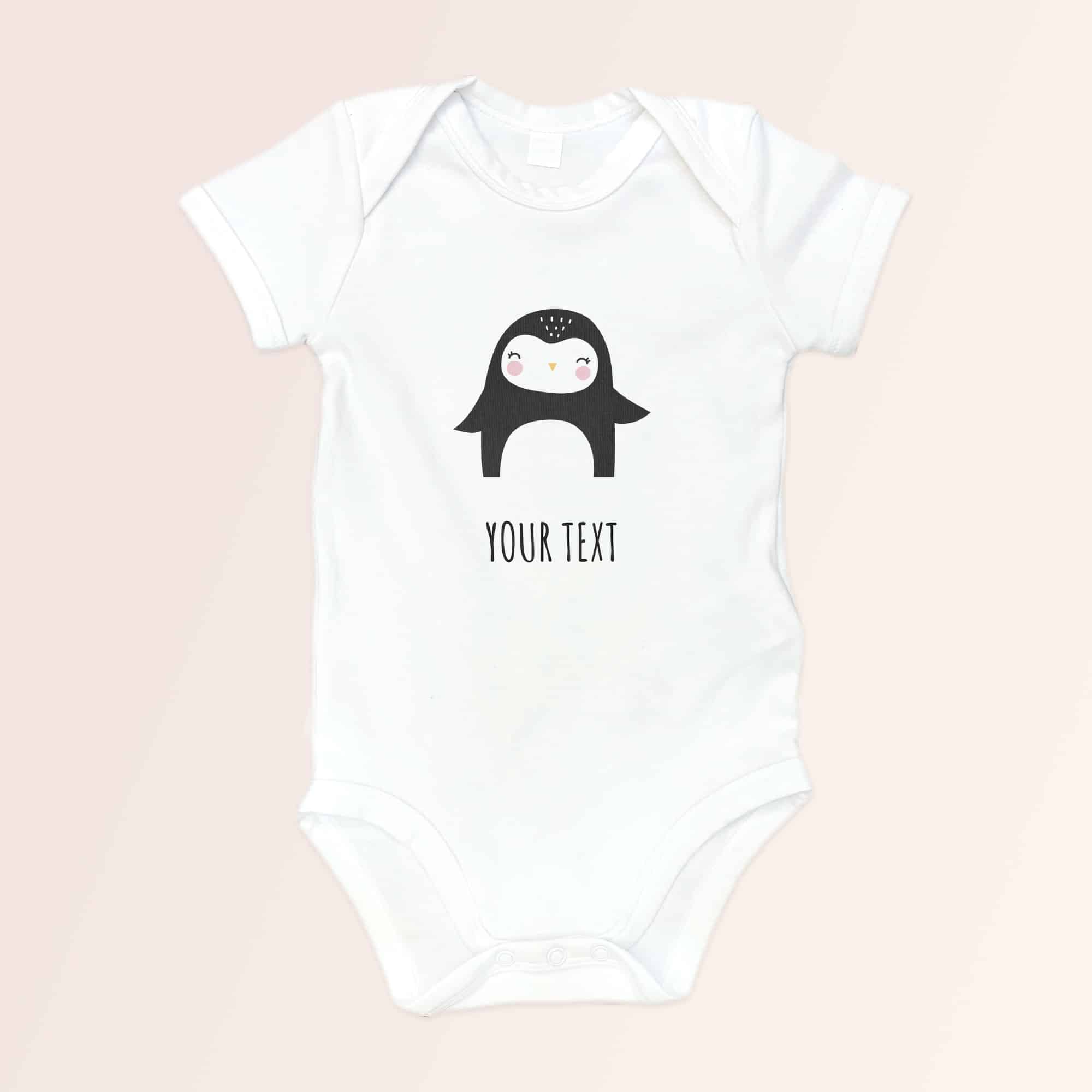 Personalize Your Own Baby Onesie - Penguin - Mapiful