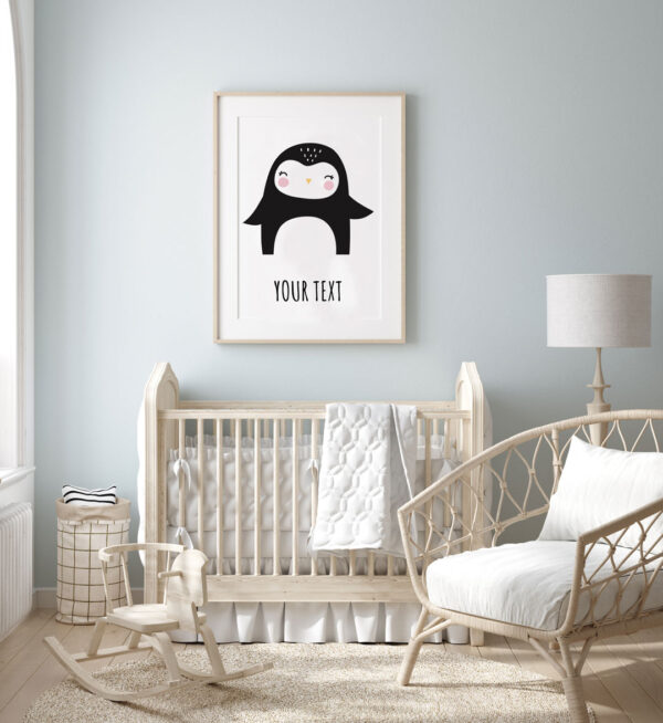Nursery poster penguin