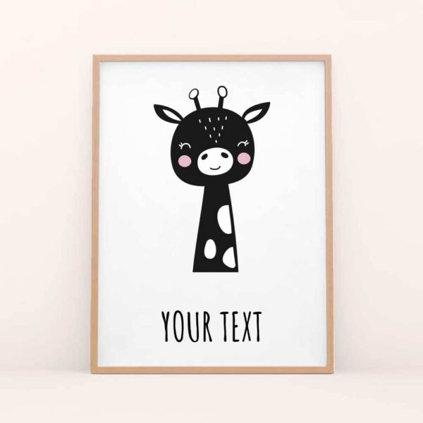 nursery poster giraffe