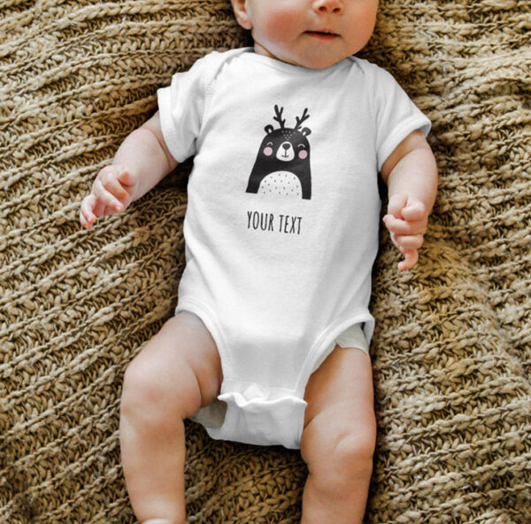 Nursery collection bear baby onesie