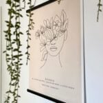 face line art poster