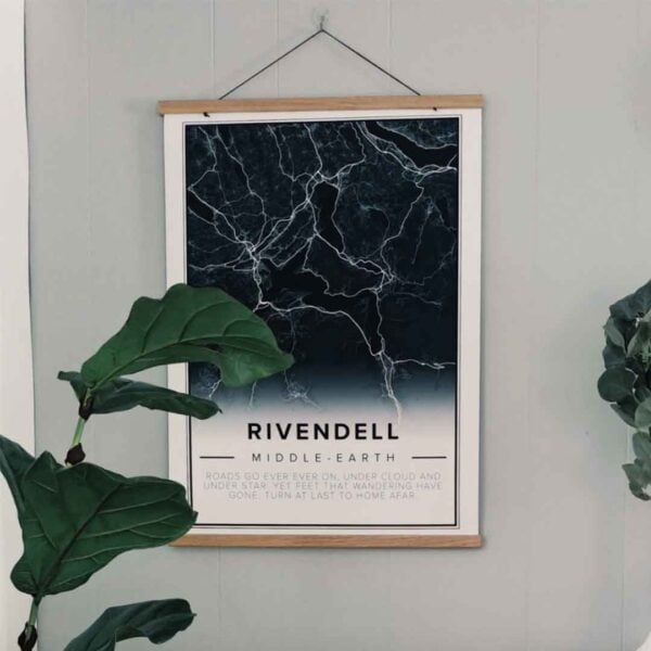 Fantasy poster of Rivendell, Middle Earth, Lord of the rings