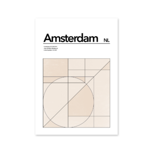 Amsterdam Abstract Poster Mapiful