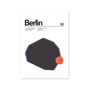 Berlin Abstract Poster Mapiful