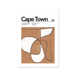 Capetown Abstract Poster Mapiful