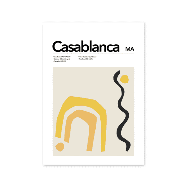 Casablanca Abstract Poster Mapiful