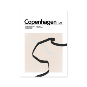 Copenhagen Abstract Poster Mapiful