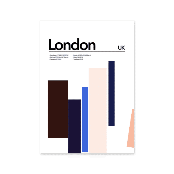London Abstract Poster Mapiful