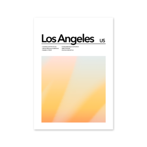Los Angeles Abstract Poster Mapiful