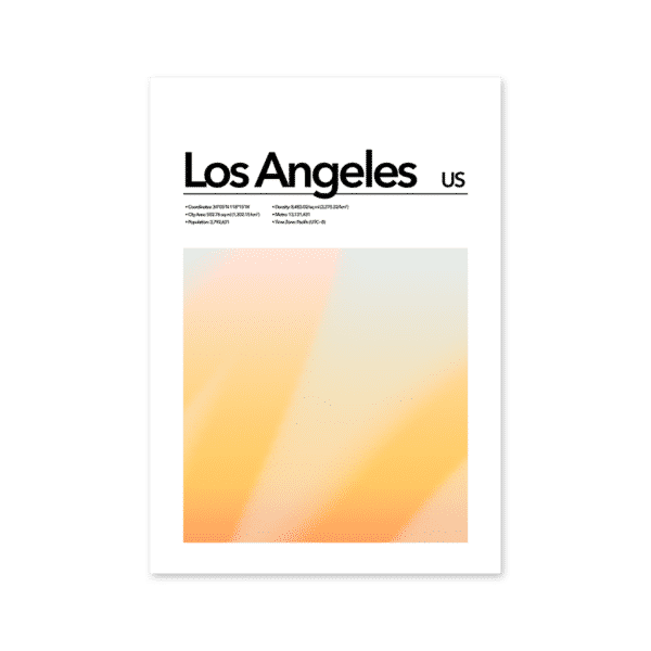 Los Angeles Abstract Poster Mapiful