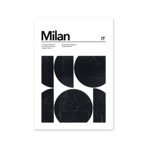 Milan Abstract Poster Mapiful