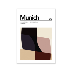 Munich Abstract Poster Mapiful