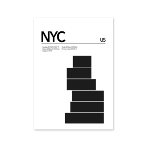 New York City Abstract Poster Mapiful