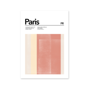 Paris Abstract Poster Mapiful