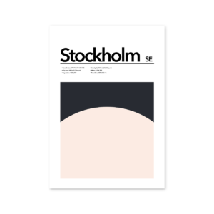 Stockholm Abstract Poster Mapiful