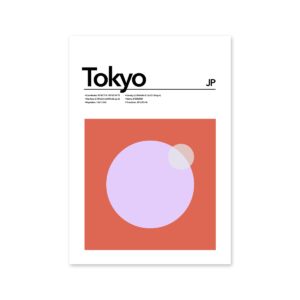 Tokyo Abstract Poster Mapiful